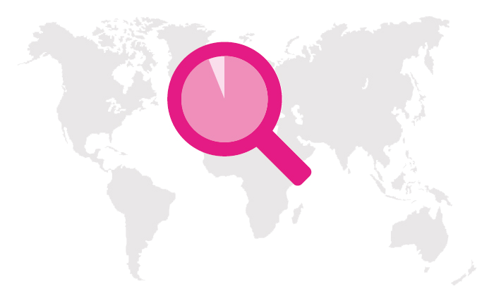Search the world map icon